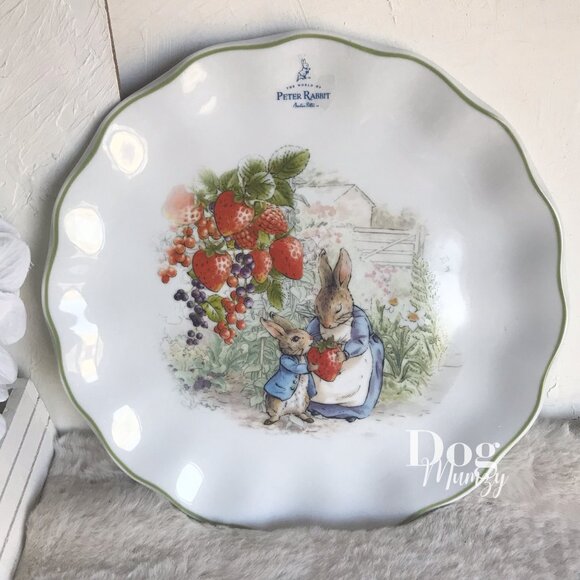 2 Peter Rabbit Classics Textured Lettuce Edge Spring Dinner Plates - Picture 2 of 8